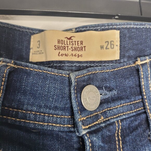 Vintage y2k Hollister low rise short shorts party rolled hem size 3 FLAW - Picture 3 of 8